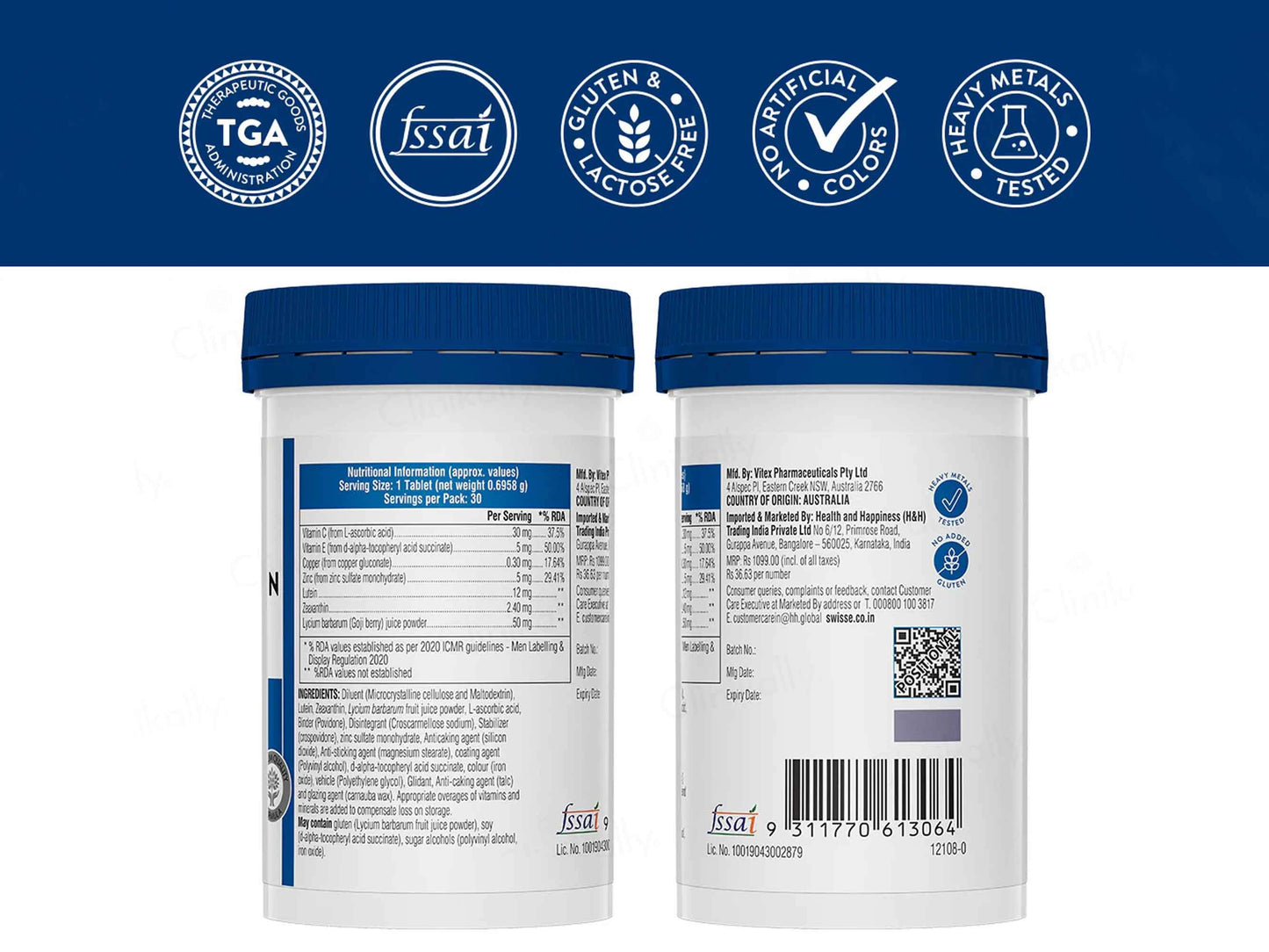 Swisse Ultiboost Lutein and  Zeaxanthin Eye Health Tablet