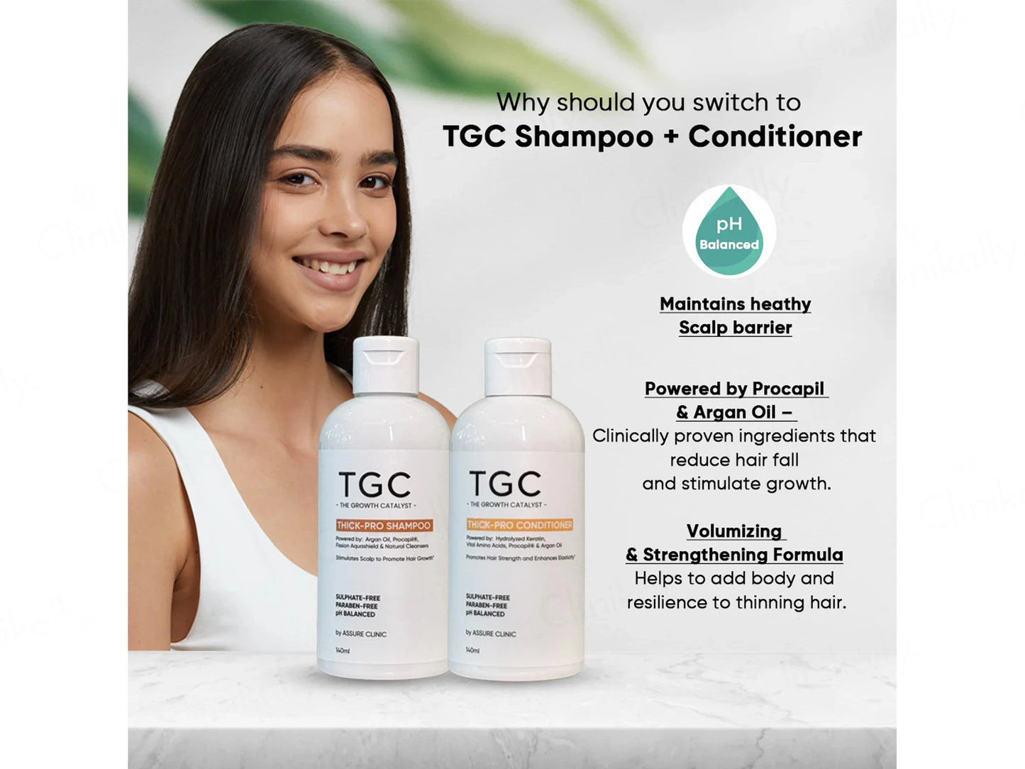 TGC The Growth Catalyst Thick-Pro Shampoo and  Conditioner Combo
