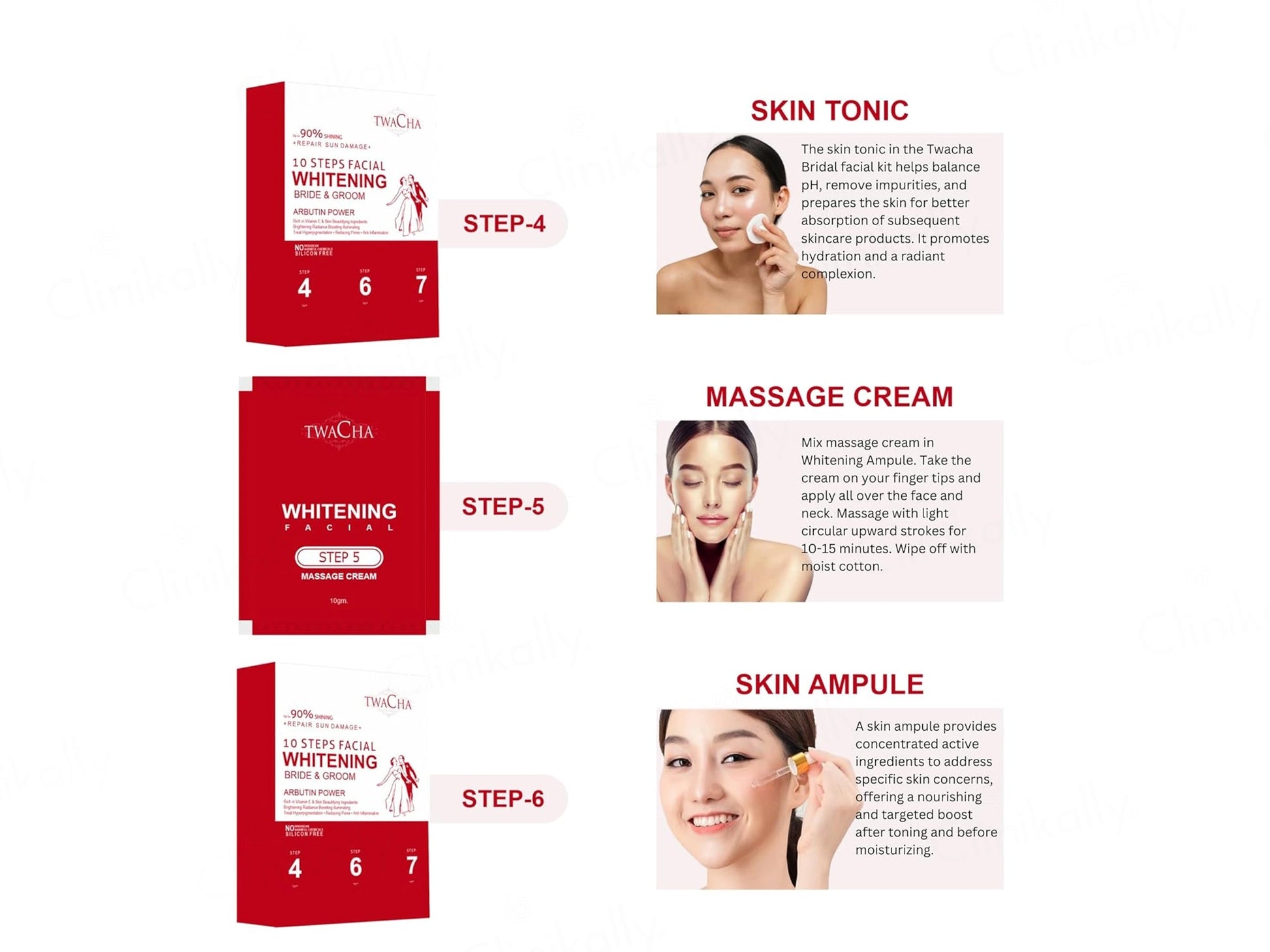 TWACHA 10 Steps Whitening Facial Kit For Bride and  Groom