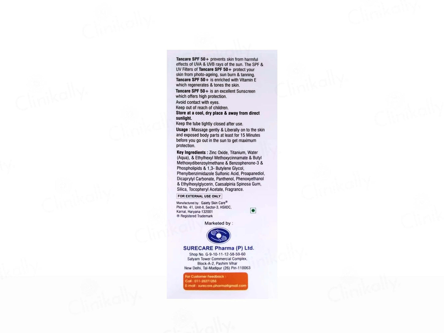 Tancare Sun Protection Lotion SPF 50
