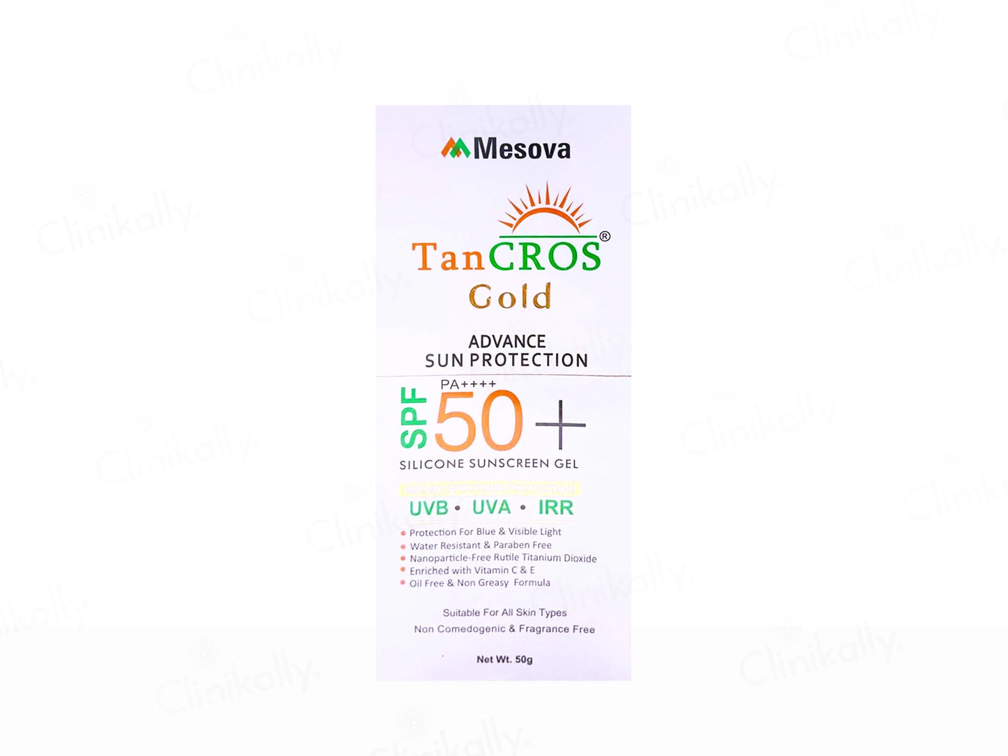 Tancros Gold Silicon Sunscreen Gel SPF 50 PA