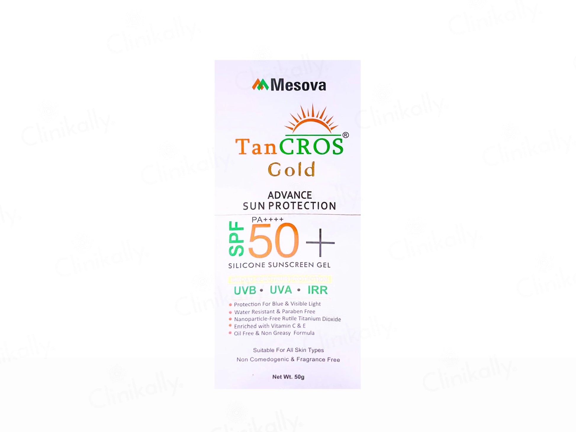 Tancros Gold Silicon Sunscreen Gel SPF 50 PA