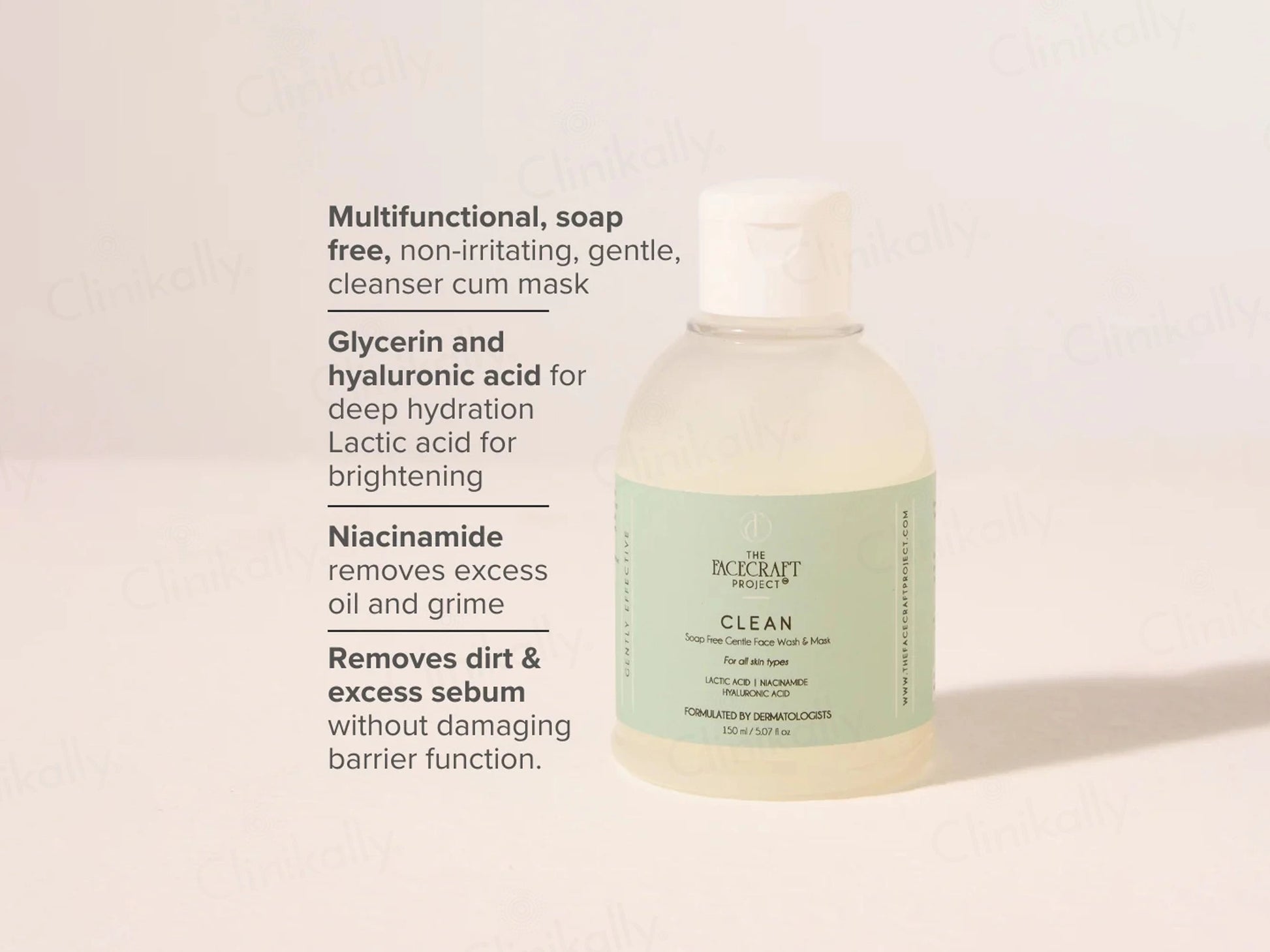 The Facecraft Project Clean Gentle Face Wash and  Mask