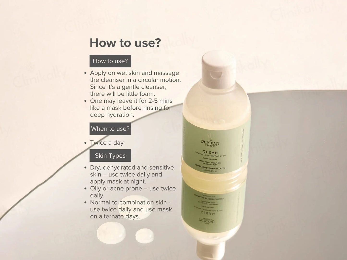 The Facecraft Project Clean Gentle Face Wash and  Mask