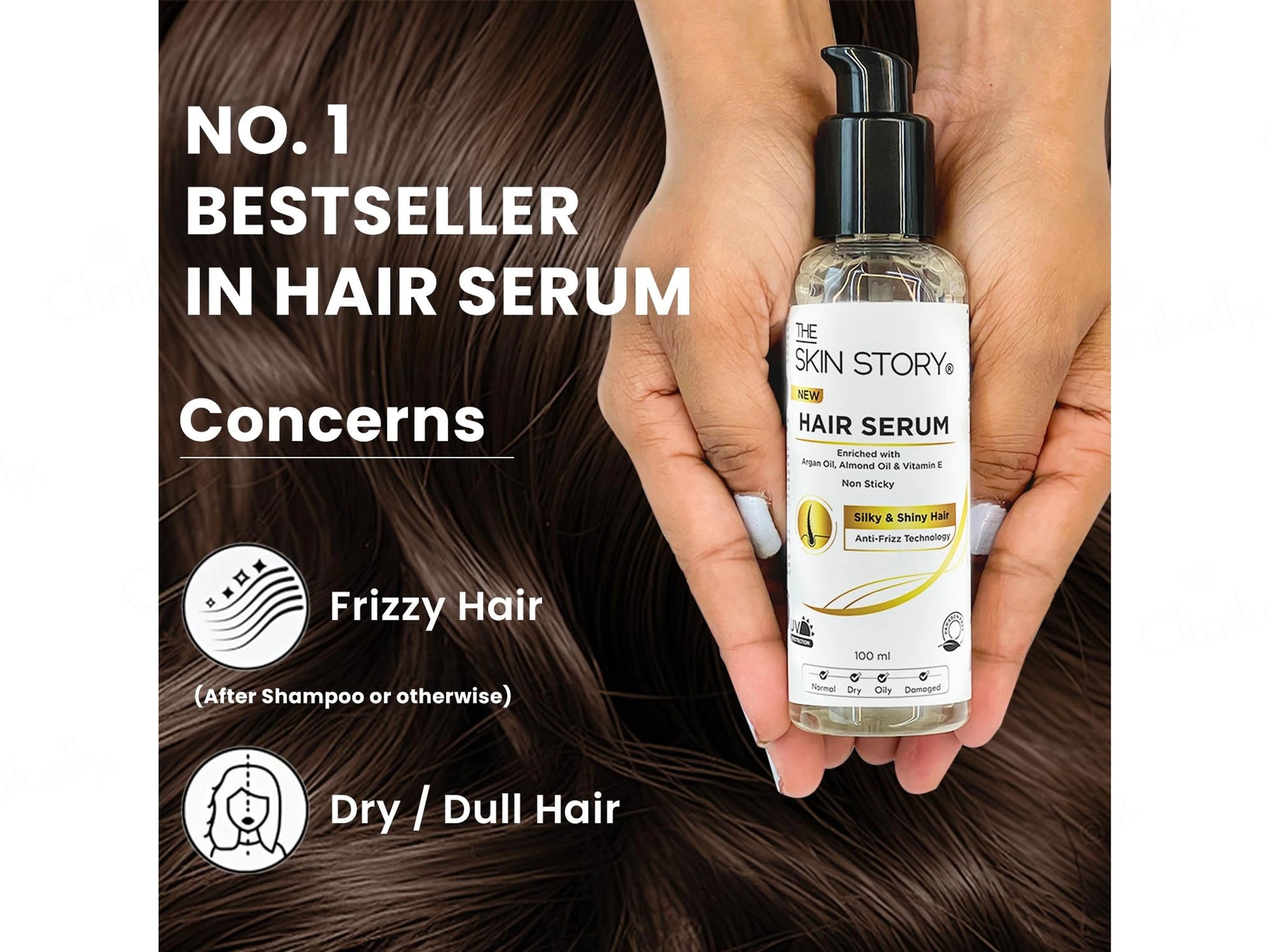 The Skin Story Anti-Frizz Hair Serum For Silky and  Shiny Hair