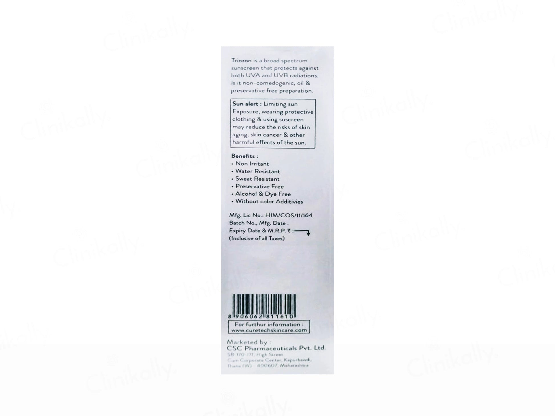 Triozon Silicone Sunscreen Gel SPF 50 PA