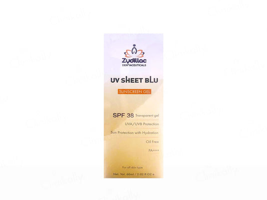 UV-Sheet Blu Transparent Sunscreen Gel SPF 38 PA