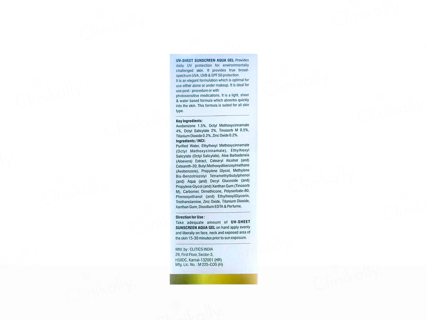 UV-Sheet Sunscreen Aqua Gel SPF 50 PA