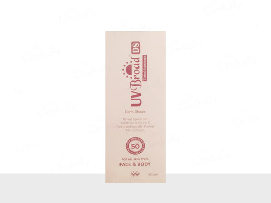 UV Broad DS Dark Shade Tinted Sunscreen SPF 50 PA