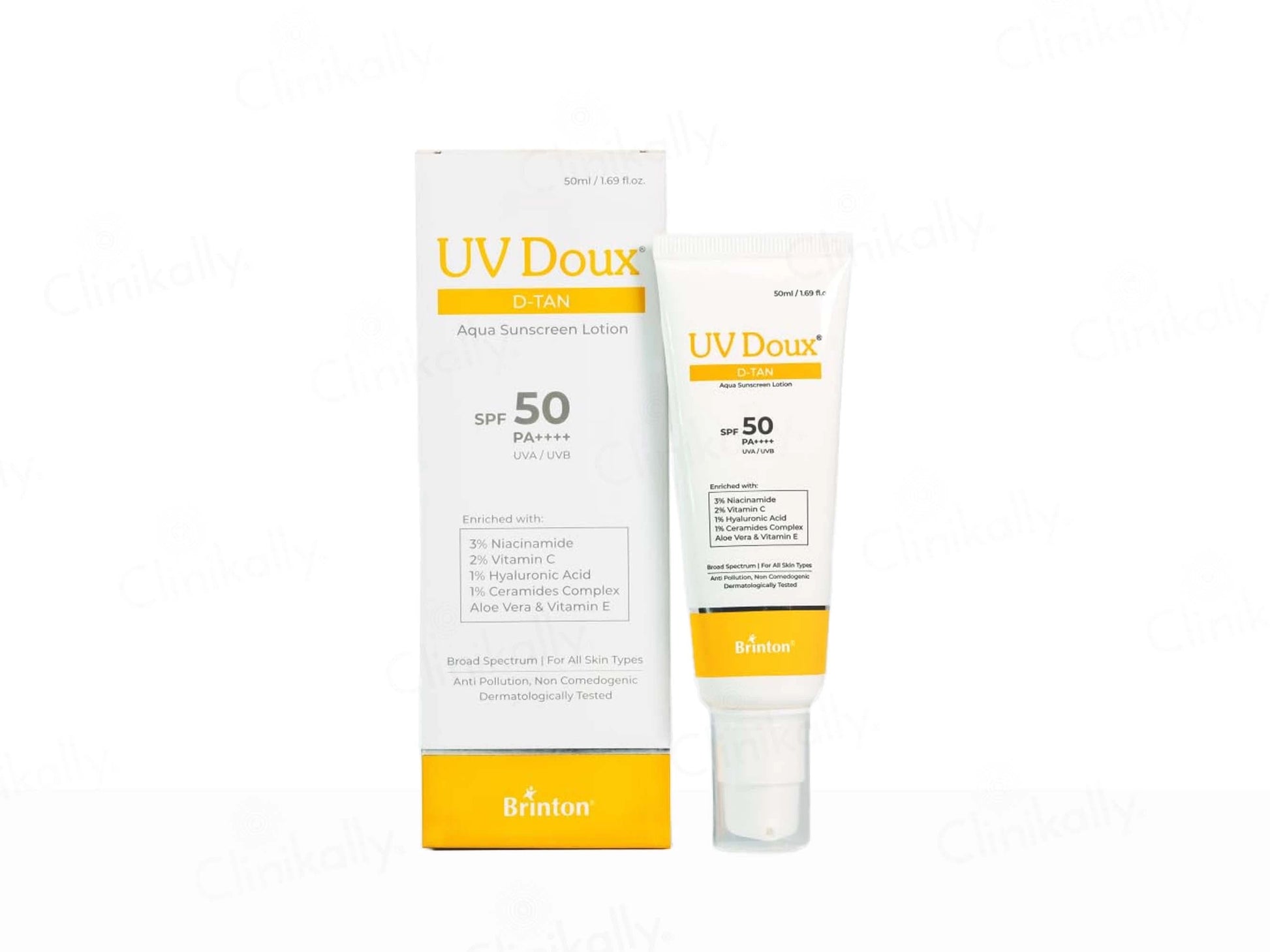 UV Doux D-Tan Aqua Sunscreen Lotion SPF 50 PA