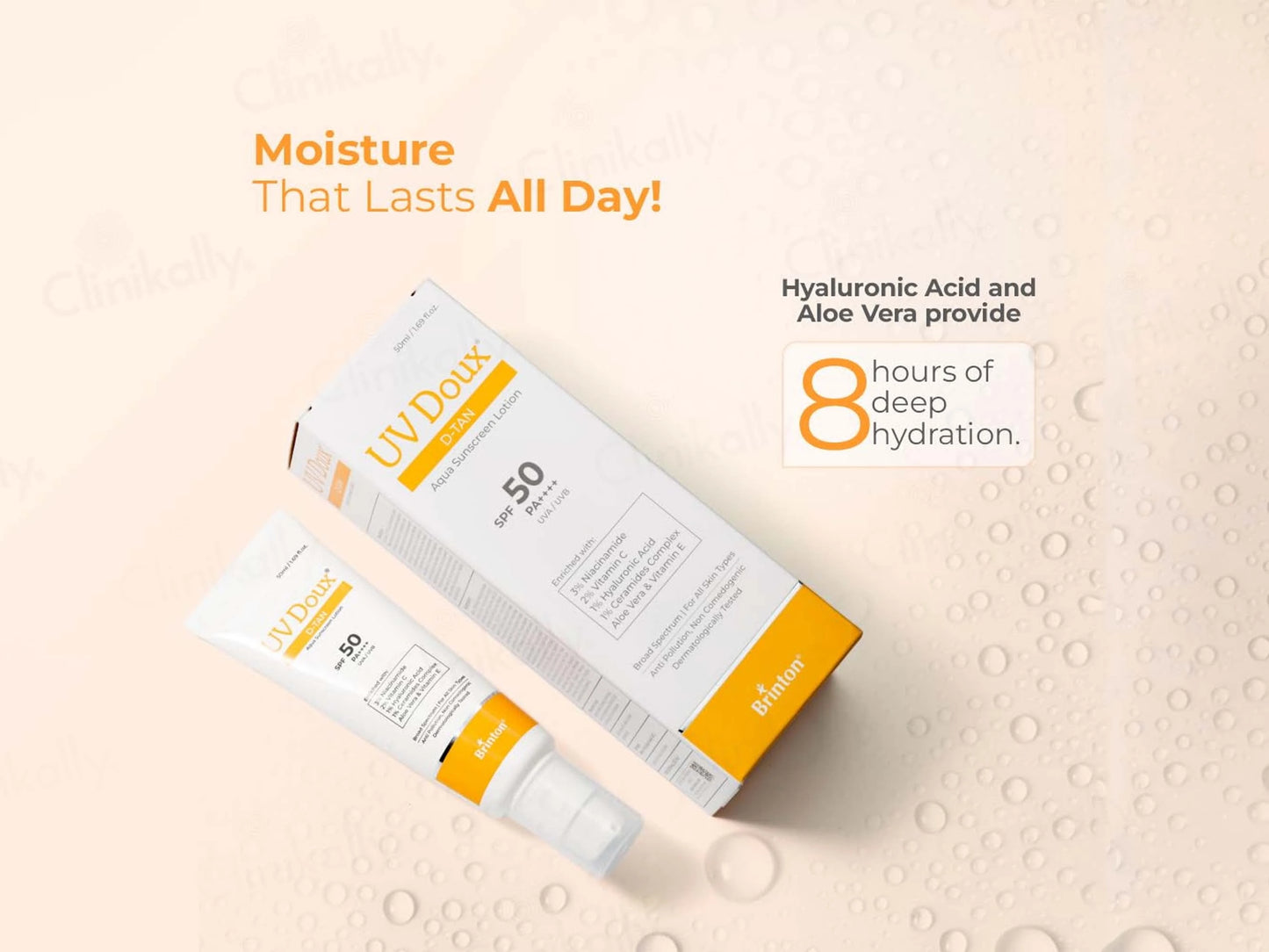 UV Doux D-Tan Aqua Sunscreen Lotion SPF 50 PA
