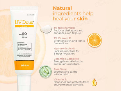 UV Doux D-Tan Aqua Sunscreen Lotion SPF 50 PA