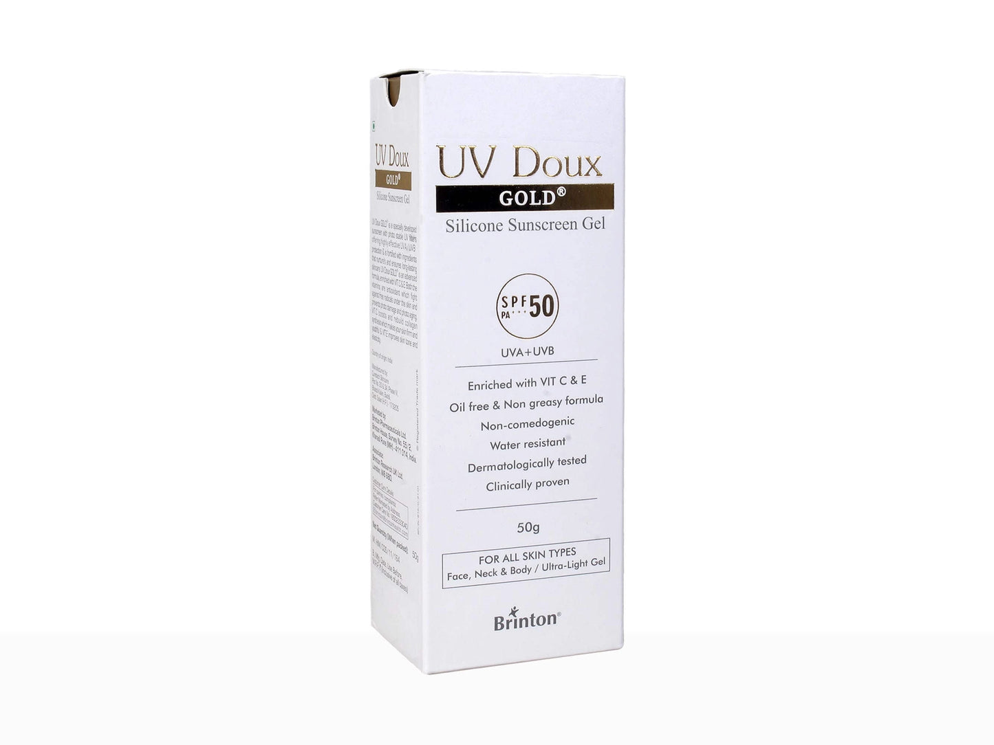 UV Doux Gold Silicone Sunscreen Gel SPF 50 PA