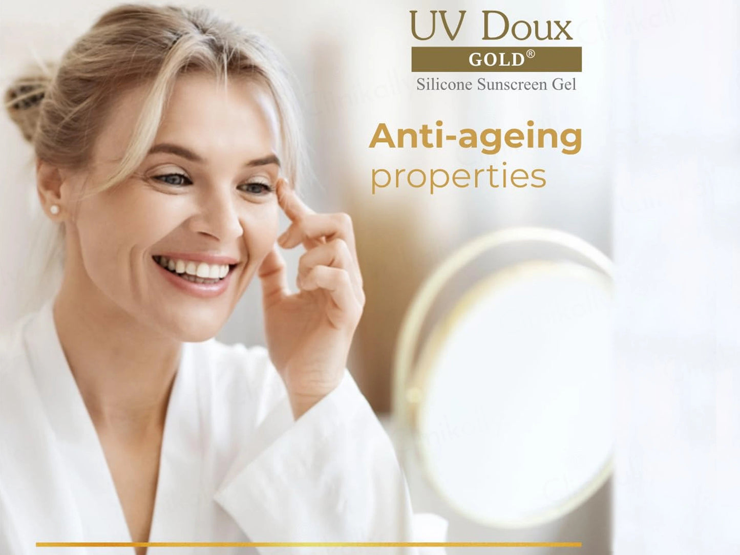 UV Doux Gold Silicone Sunscreen Gel SPF 50 PA