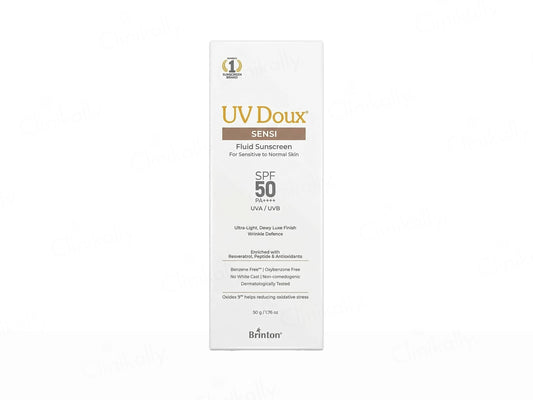 UV Doux Sensi Fluid Sunscreen SPF 50 PA For Sensitive To Normal Skin