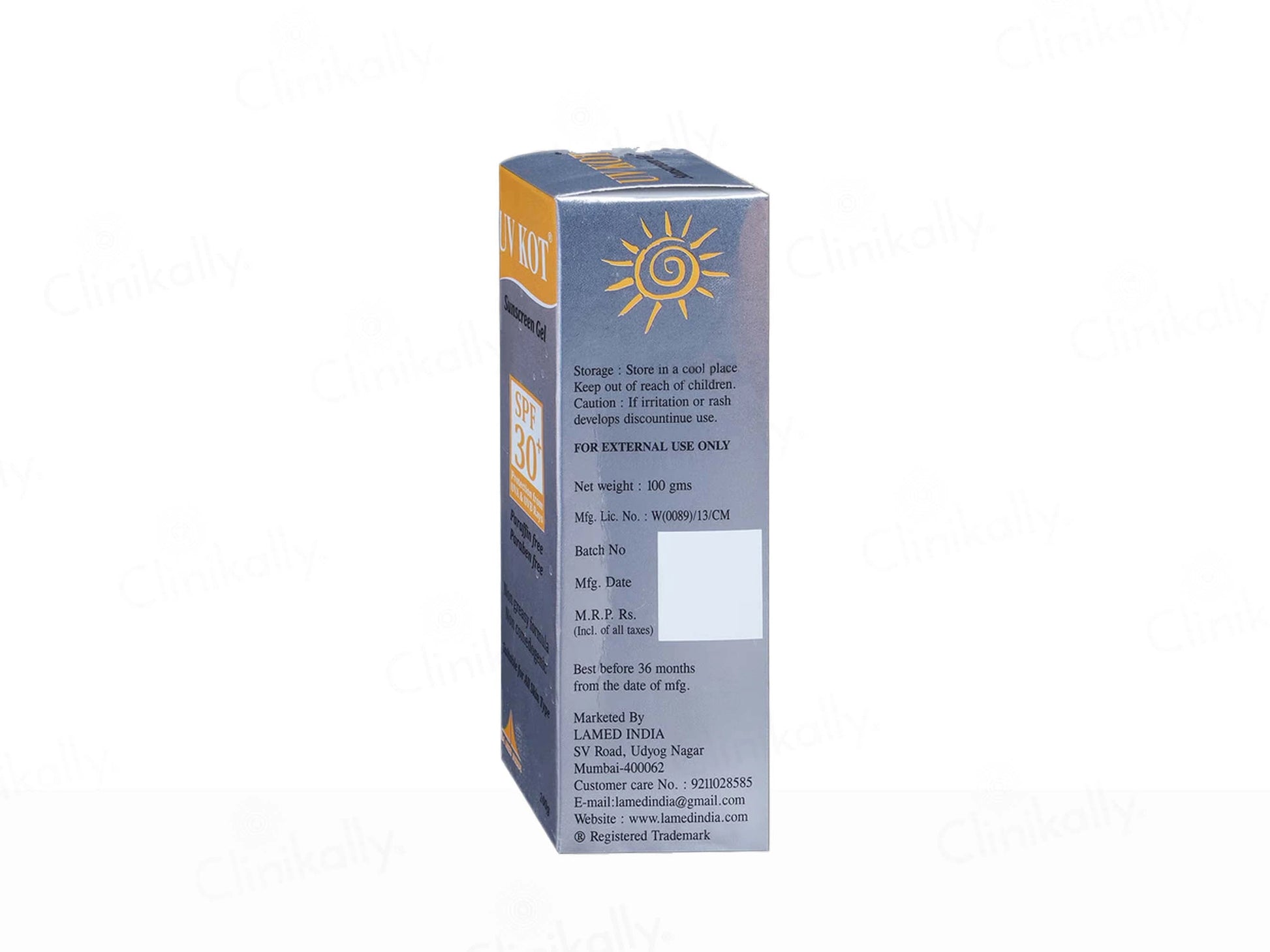 UV Kot Sunscreen Gel SPF 30
