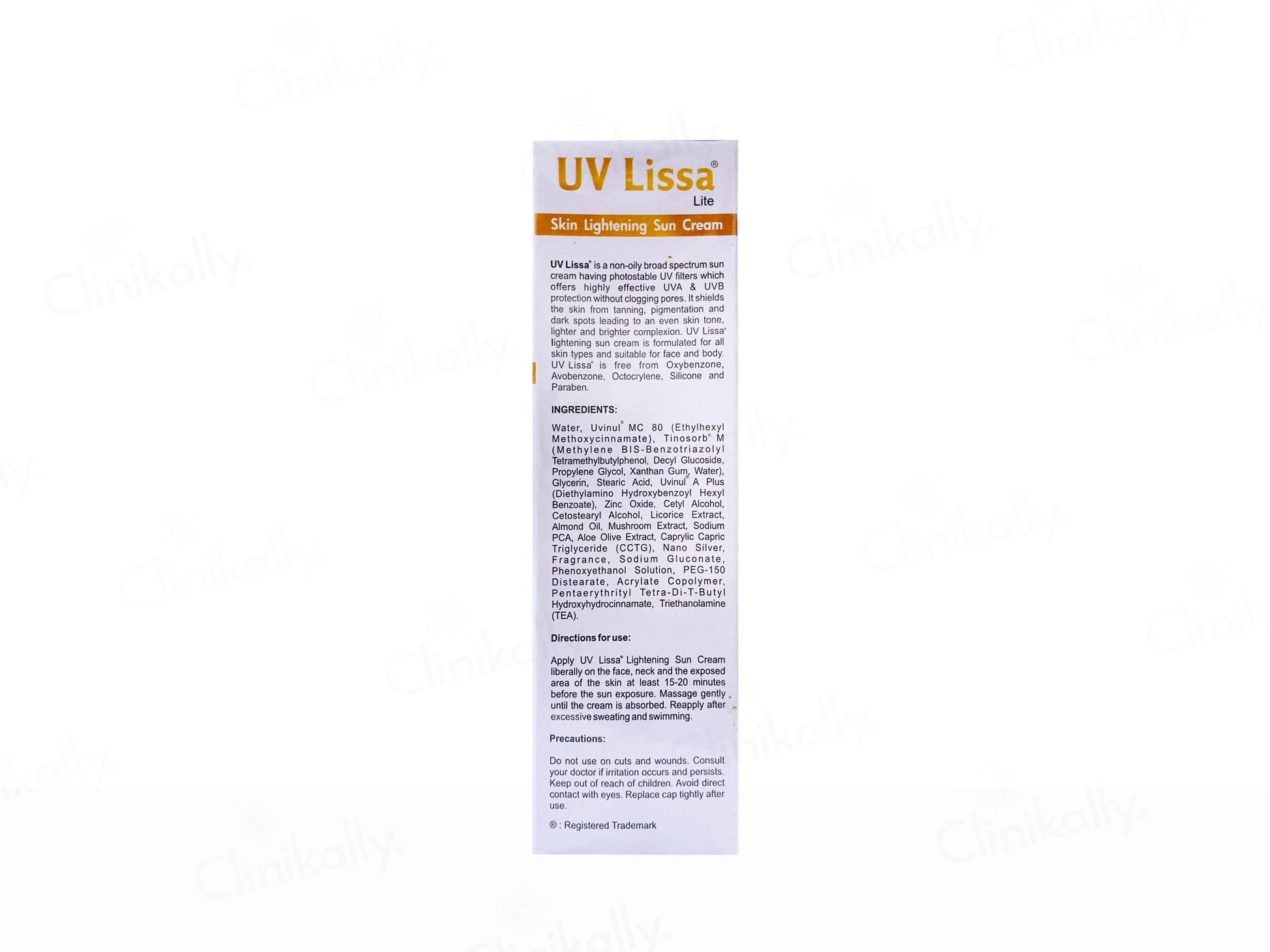 UV Lissa Lite Skin Lightening Sun Cream SPF 30 PA