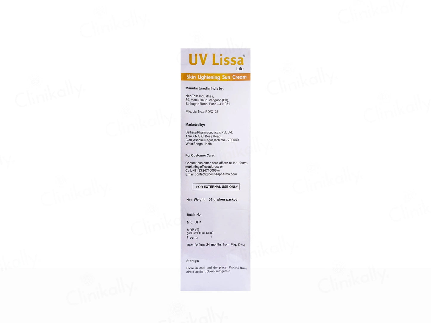 UV Lissa Lite Skin Lightening Sun Cream SPF 30 PA