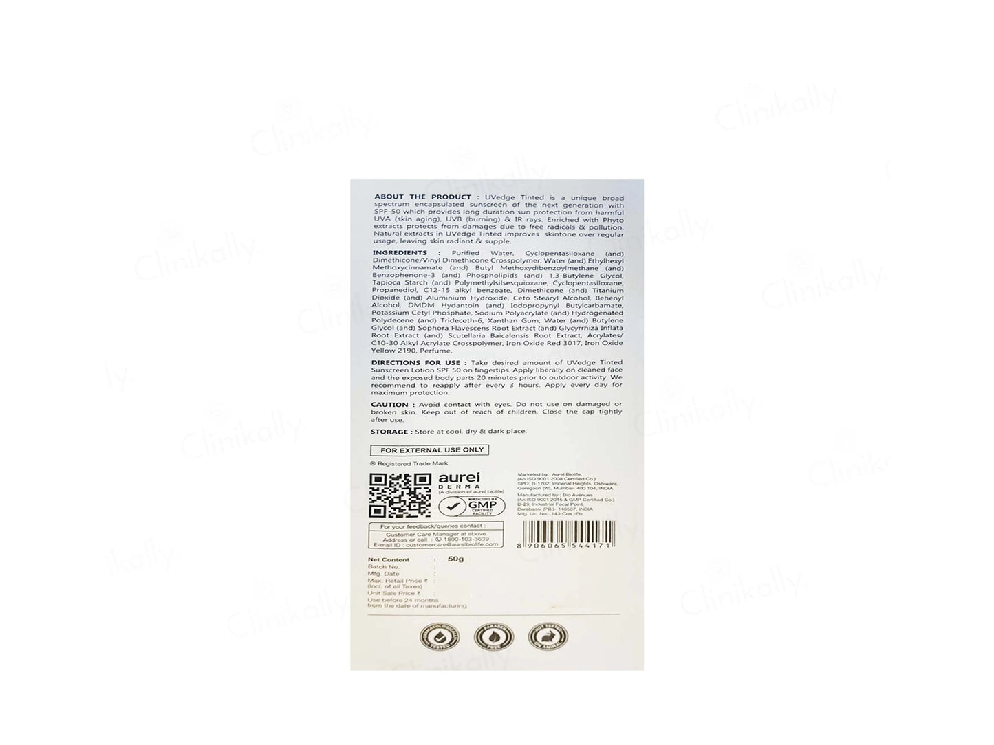 UVedge Tinted Sunscreen Lotion SPF 50 PA