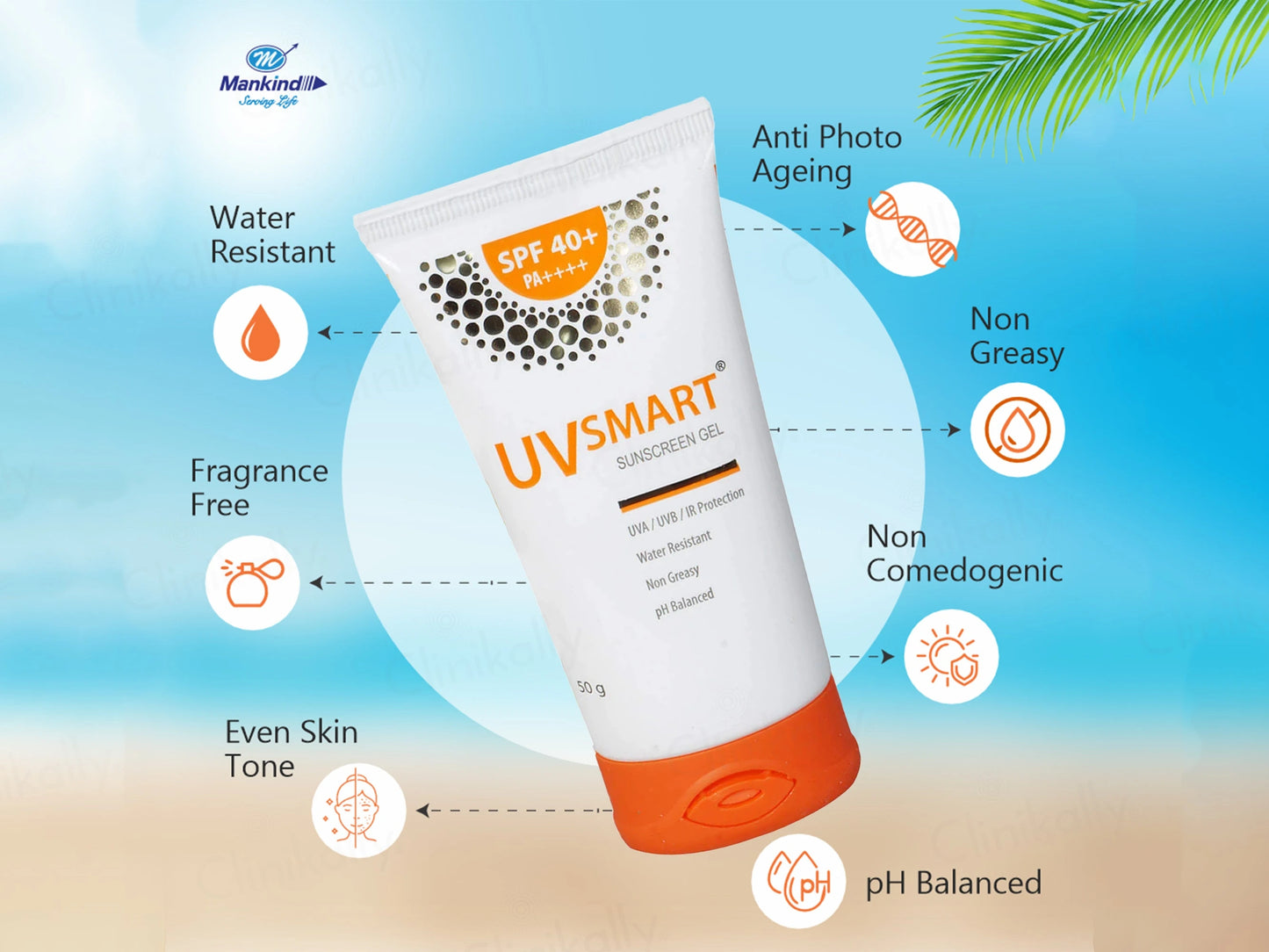 UVsmart Sunscreen SPF 40 PA Gel
