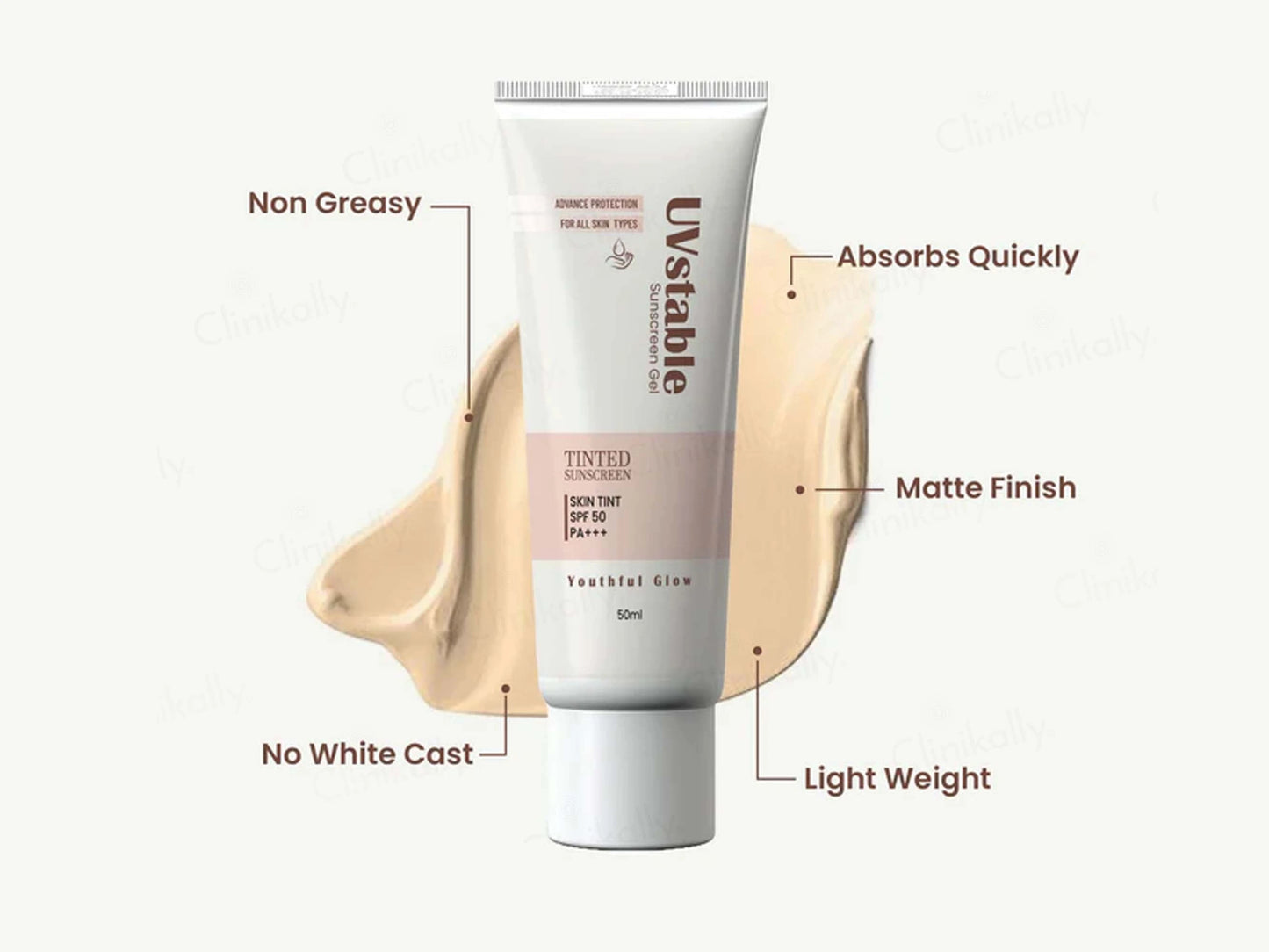 UVstable Tinted Sunscreen Gel SPF 50 PA