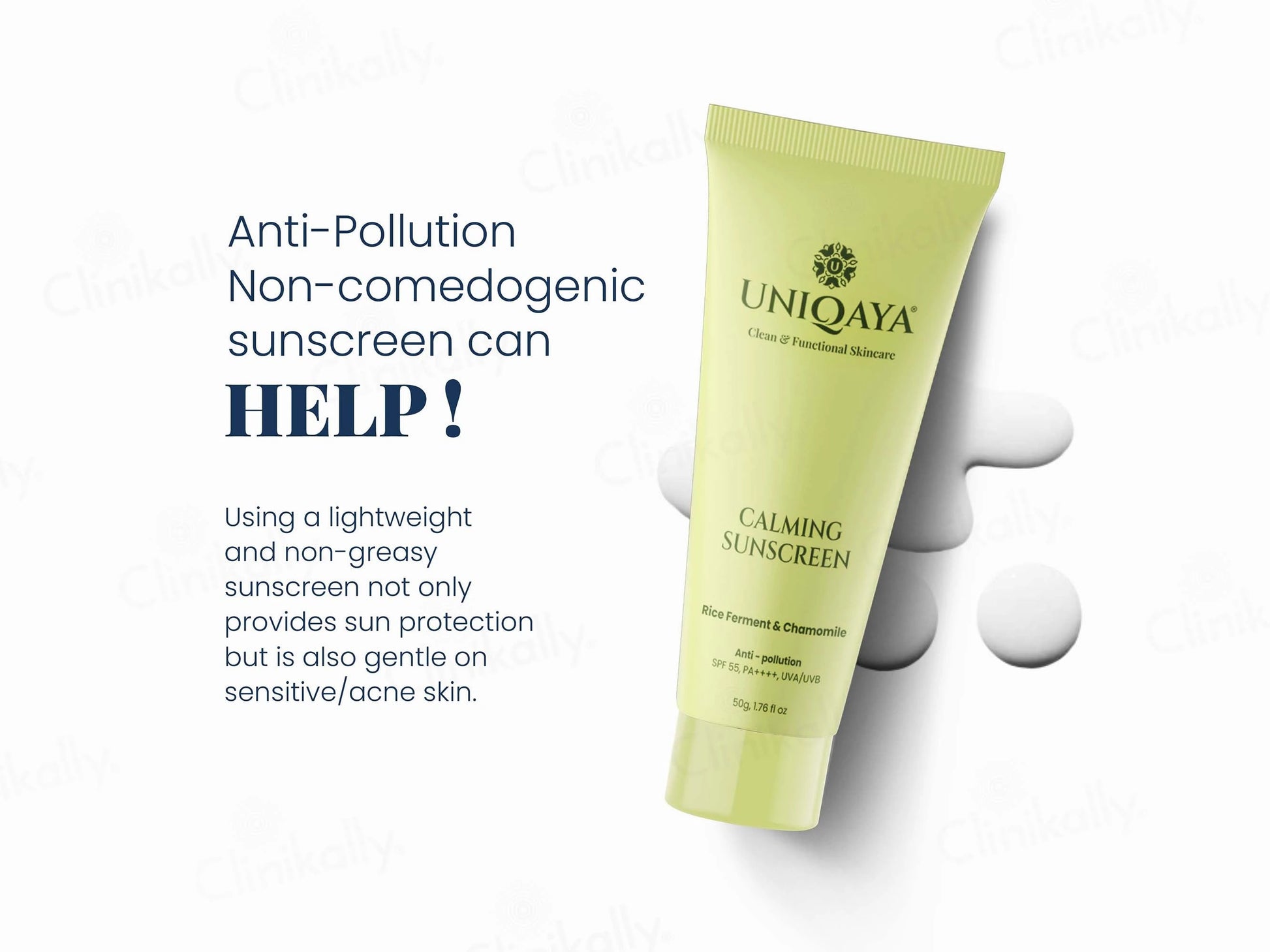 Uniqaya Calming Anti-Pollution Sunscreen SPF 55 PA
