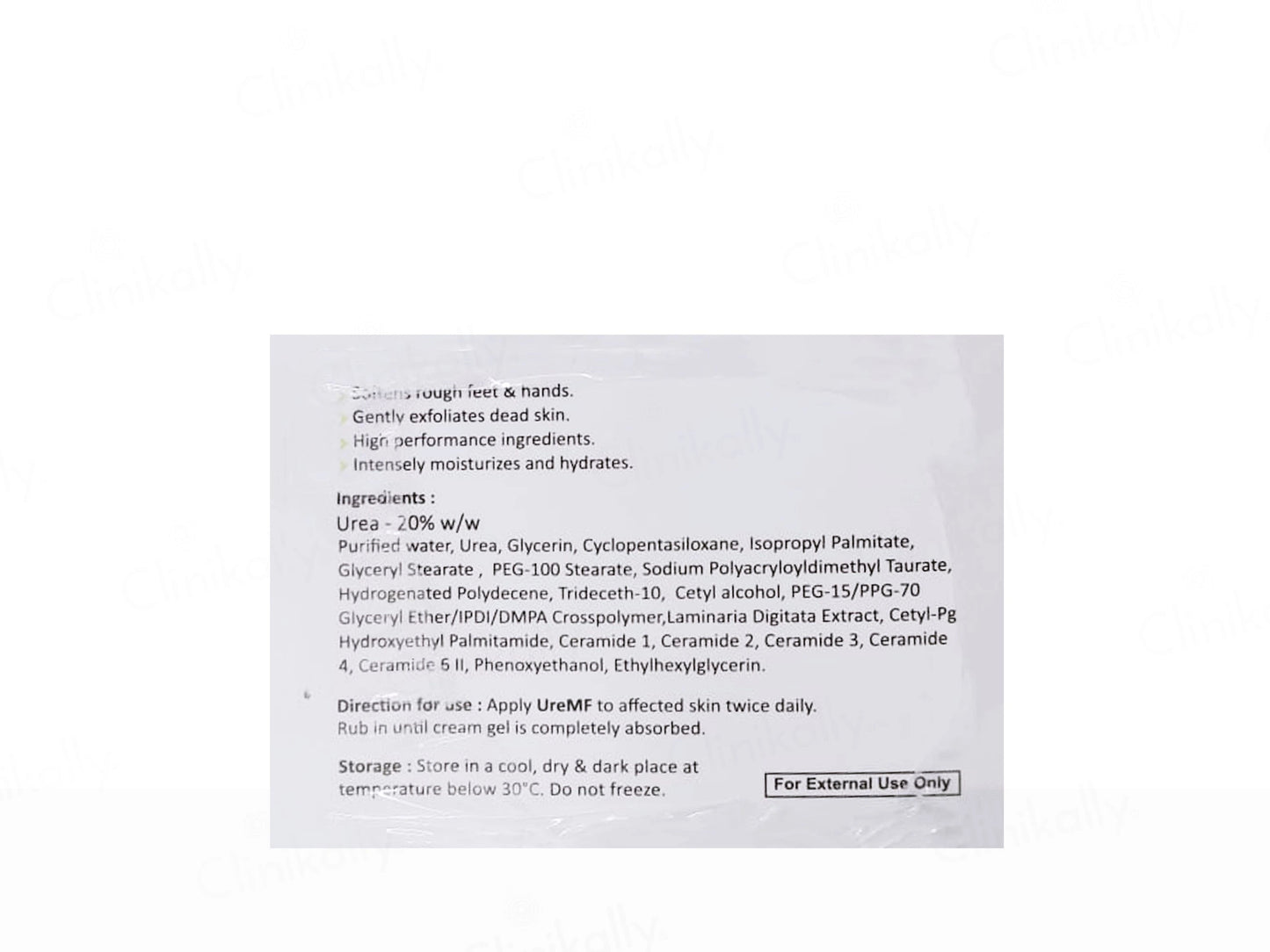 UreMF 20 Percent Urea Hand and  Foot Cream Gel