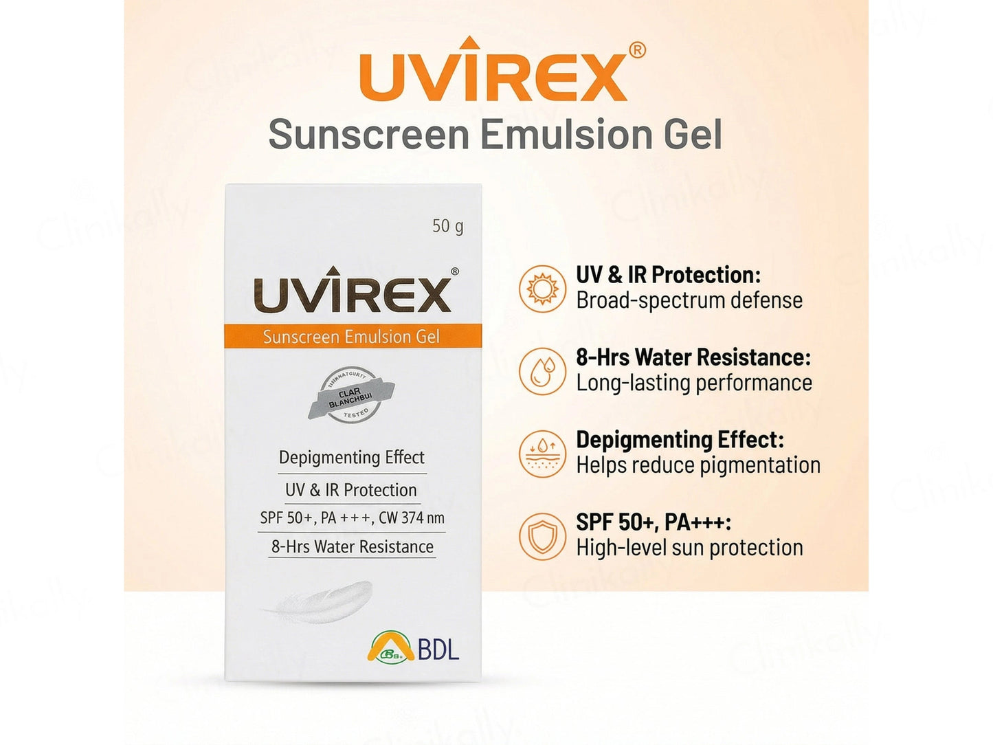 Uvirex Sunscreen Emulsion Gel SPF 50