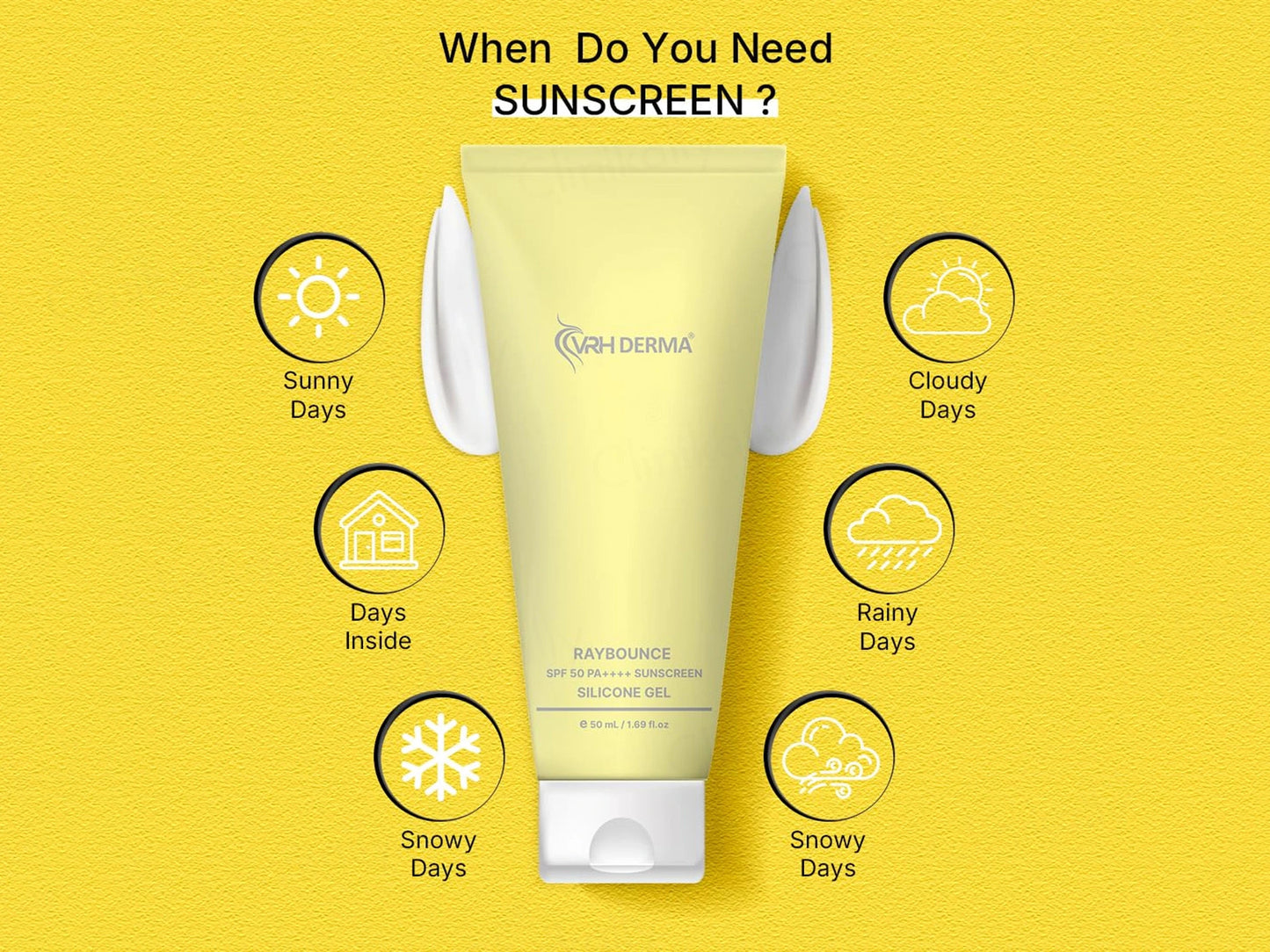 VRH Raybounce SSG 3 Silicone Sunscreen Gel SPF 50 PA