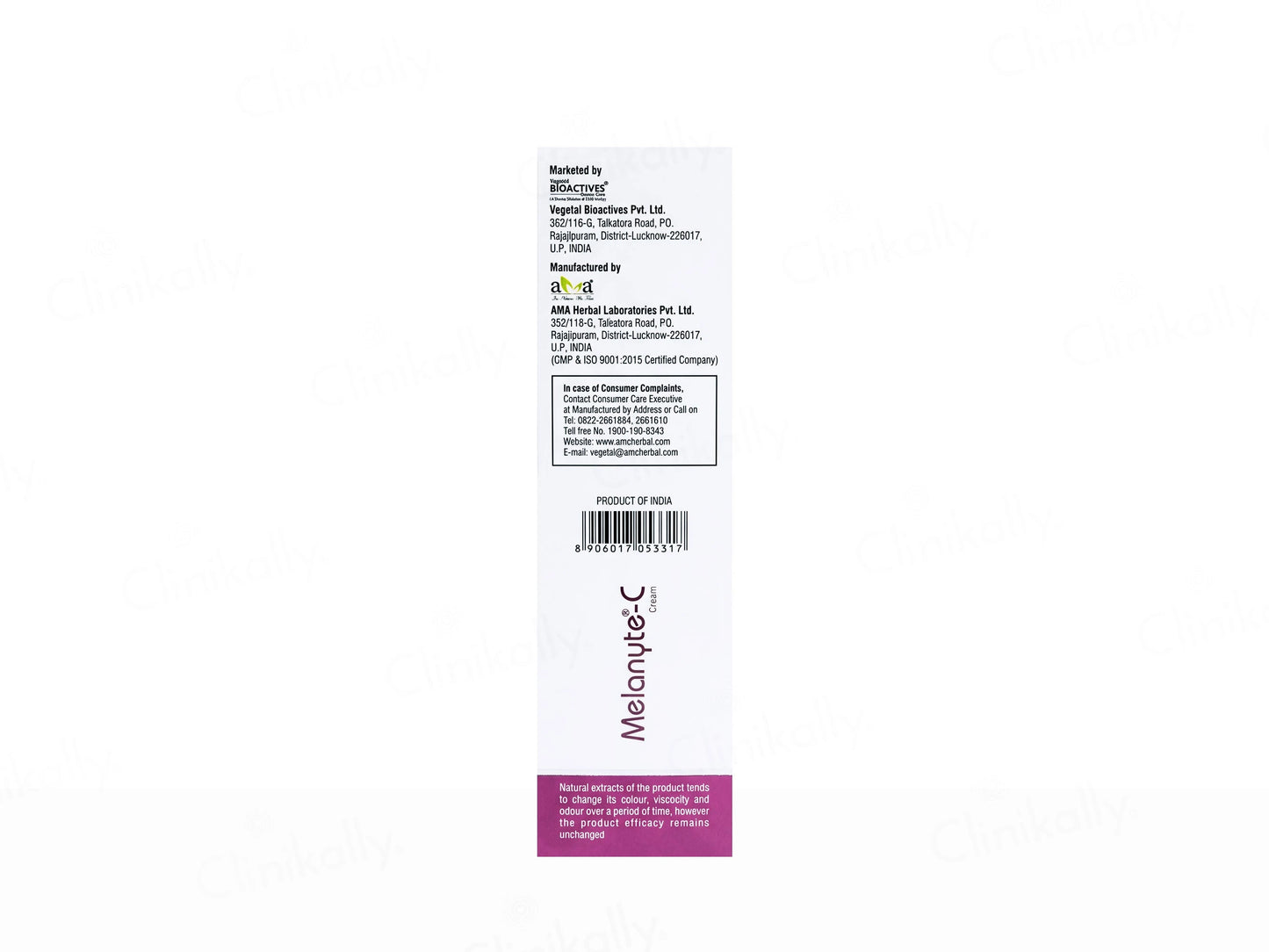 Vegetal Melanyte-C Under Eye Cream