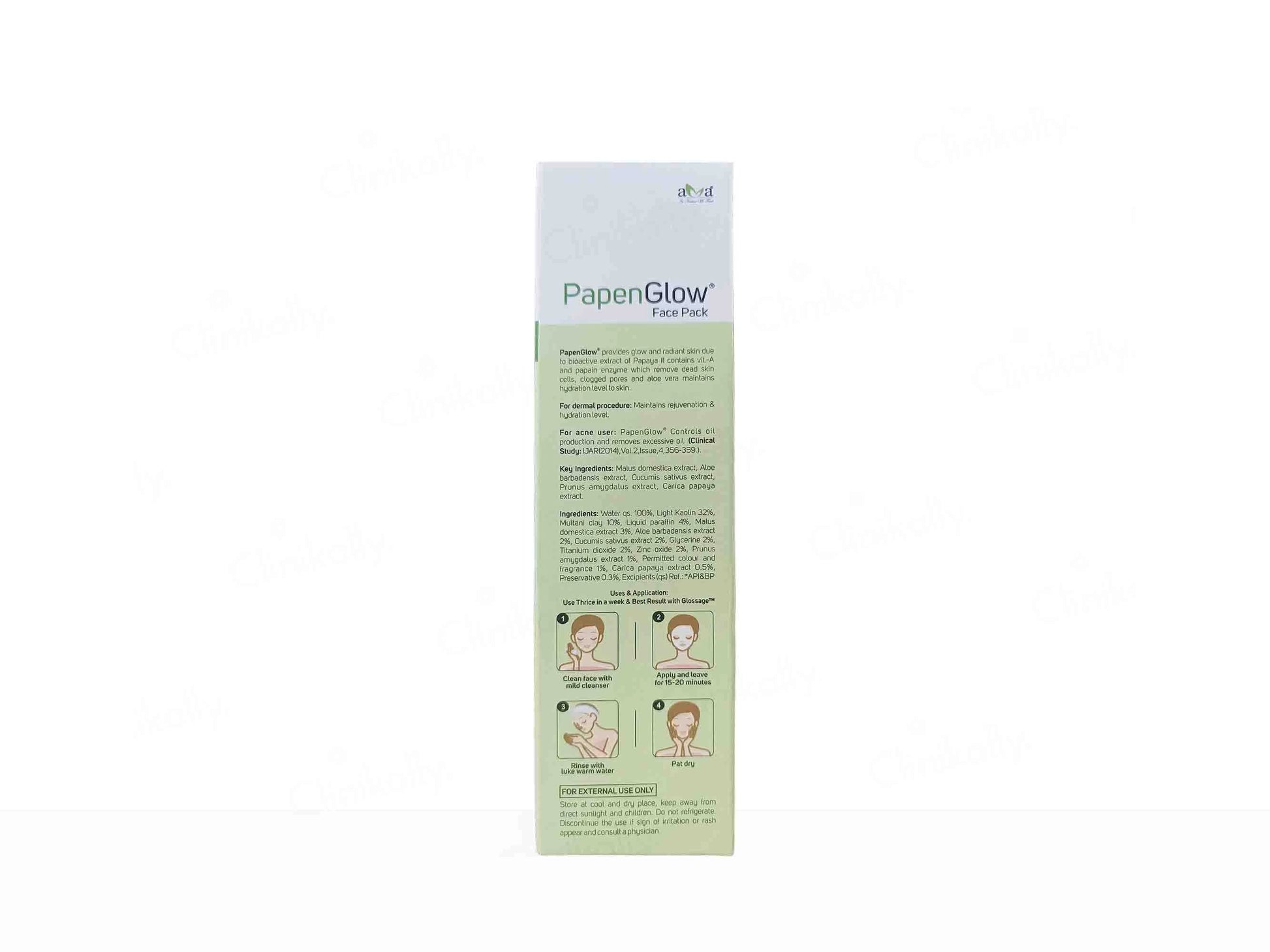 Vegetal PapenGlow Face Pack For Glowing and  Radiant Face