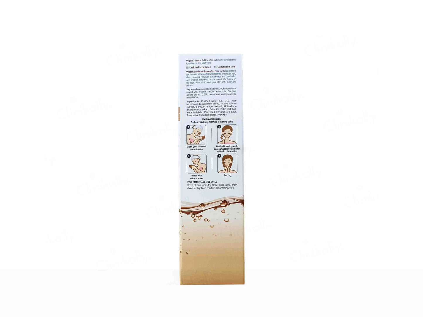 Vegetal Sandal Whitening Gel Face Wash