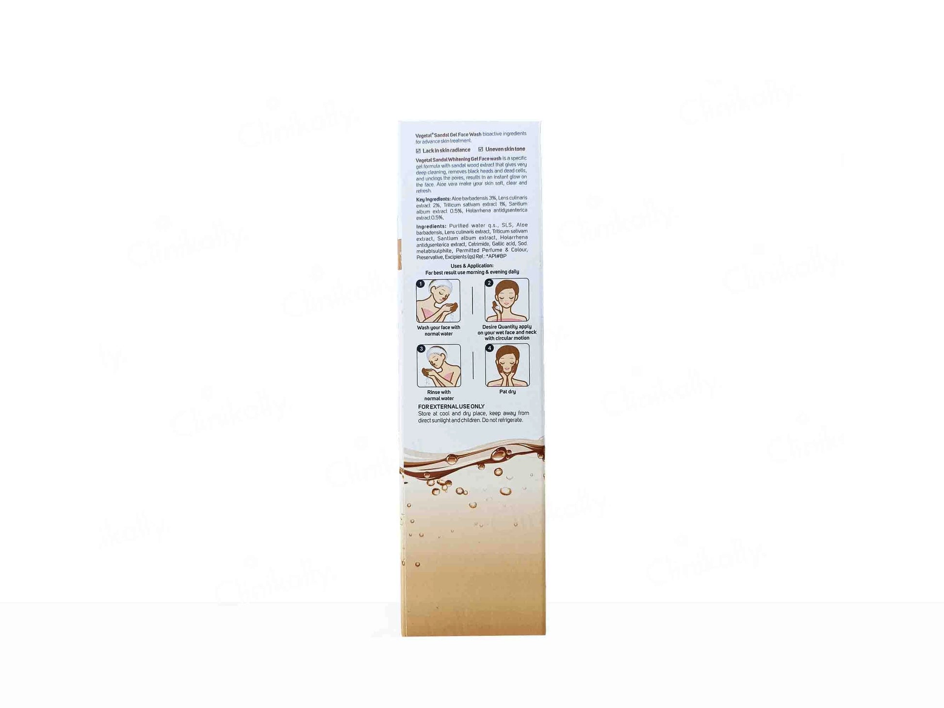 Vegetal Sandal Whitening Gel Face Wash