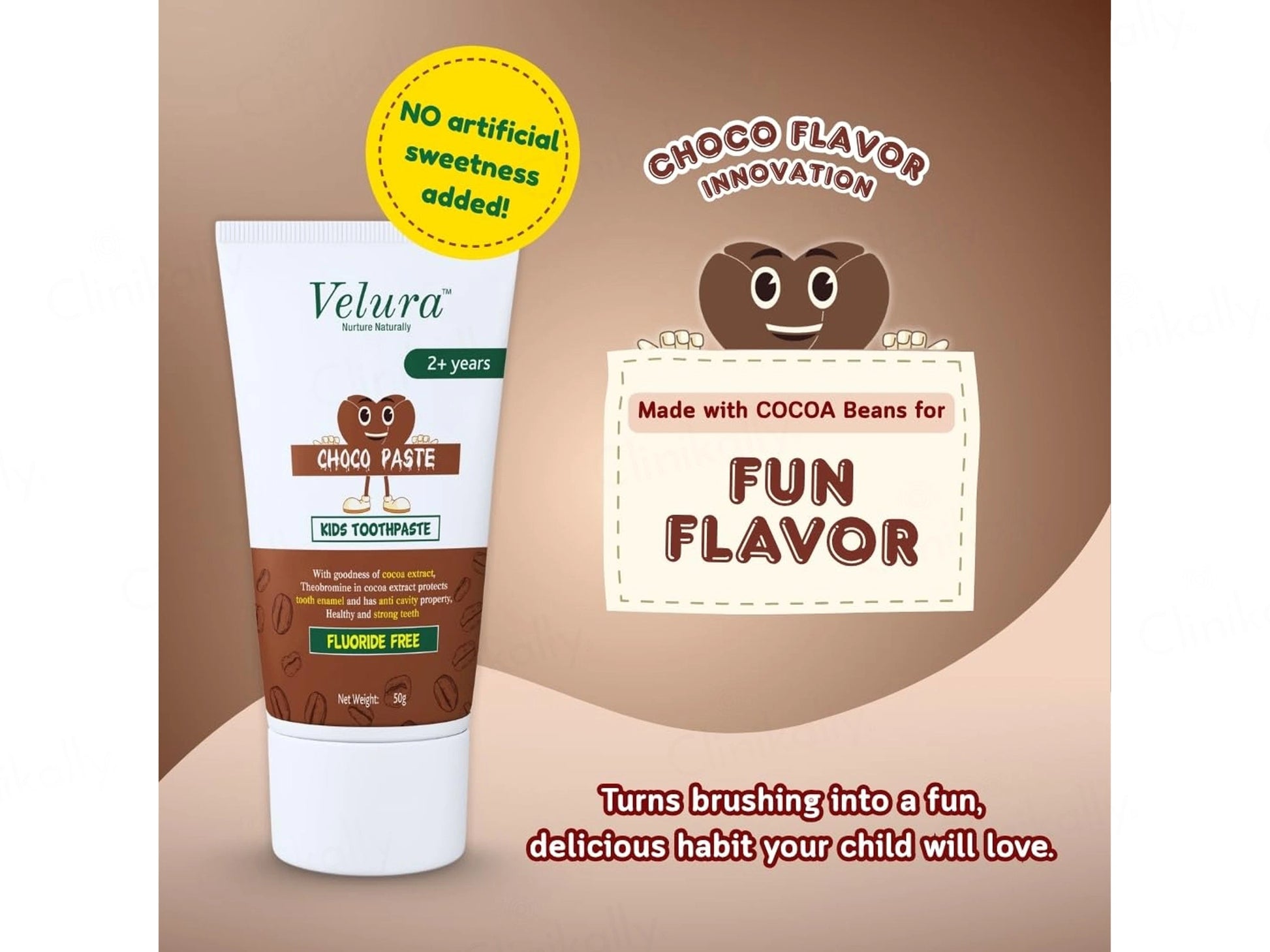 Velura Choco Paste Kids Toothpaste Kit