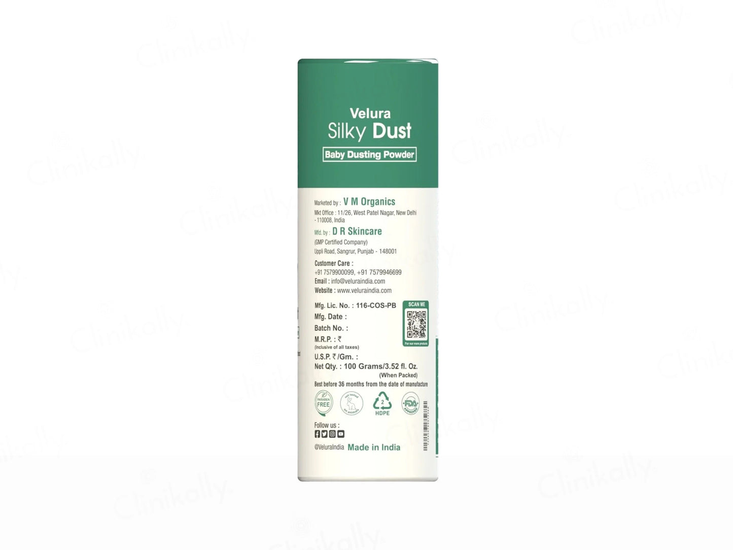 Velura Silky Dust Baby Dusting Powder