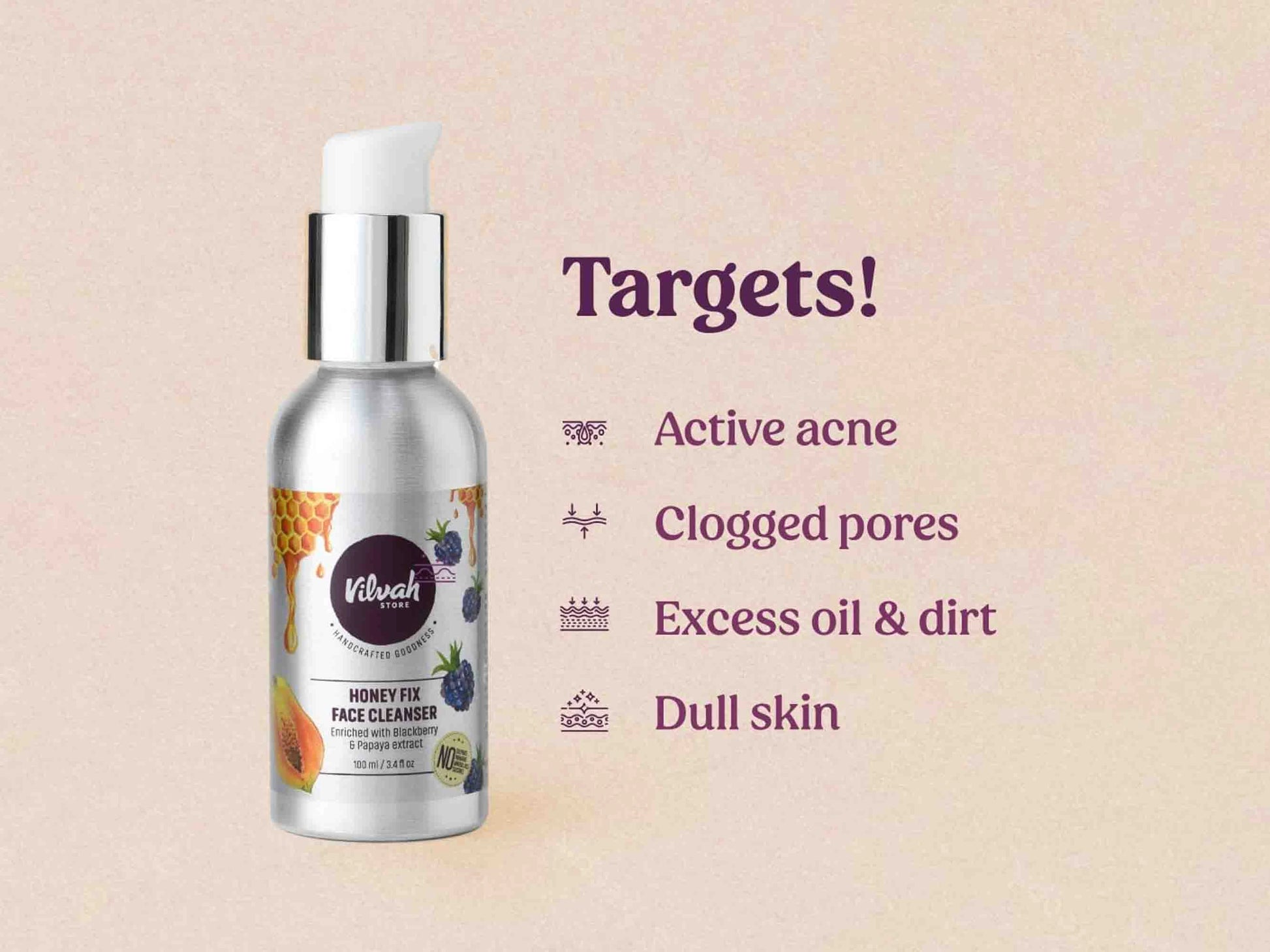 Vilvah Store Honey Fix Face Cleanser
