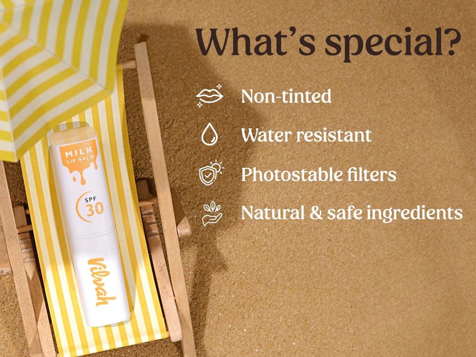 Vilvah Store Soy Milk Lip Balm SPF 30 PA