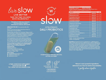 Wellbeing Nutrition Slow Extra Strength Daily Probiotics Capsule