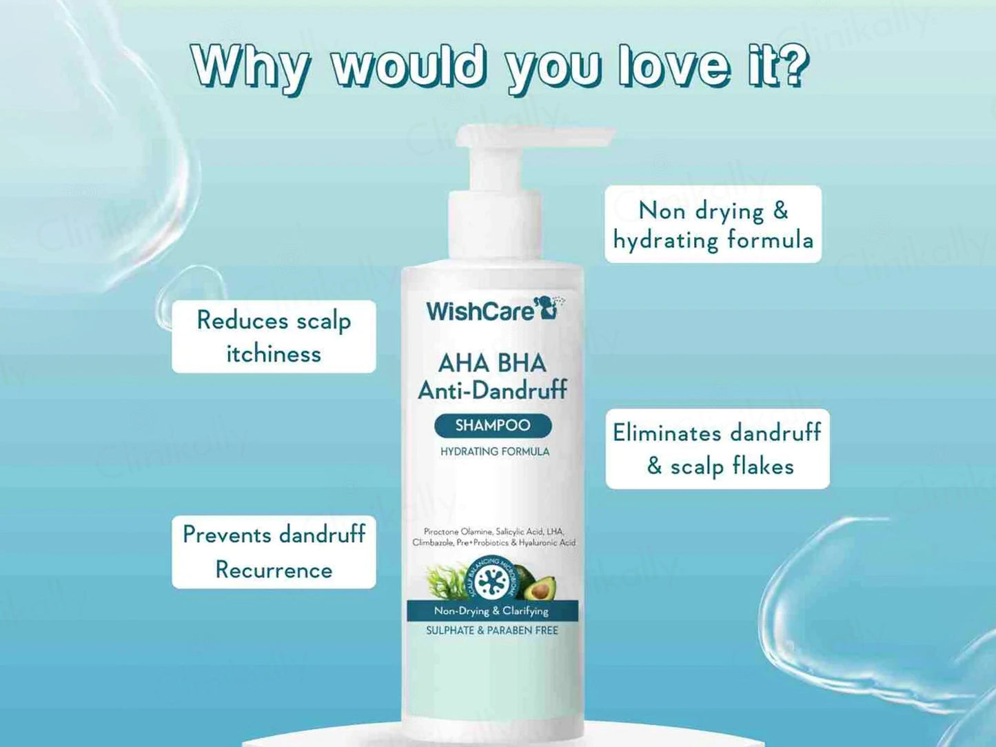 WishCare AHA BHA Anti-Dandruff Shampoo
