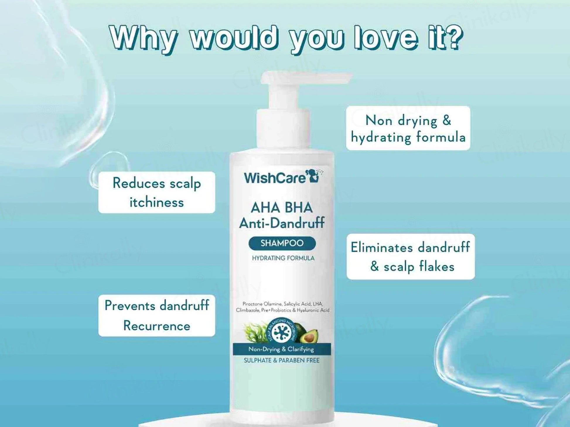 WishCare AHA BHA Anti-Dandruff Shampoo