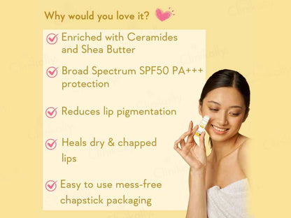 WishCare Ceramide Lip Balm - Natural SPF 50 PA