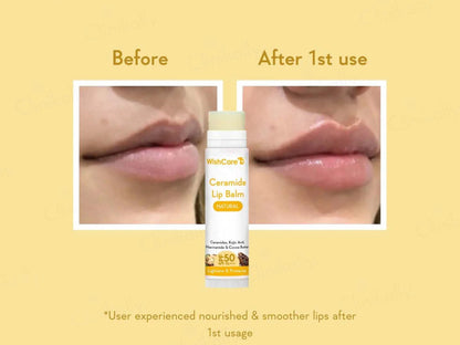 WishCare Ceramide Lip Balm - Natural SPF 50 PA