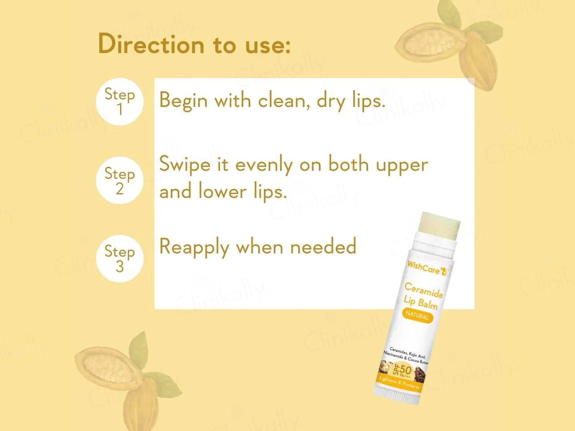 WishCare Ceramide Lip Balm - Natural SPF 50 PA