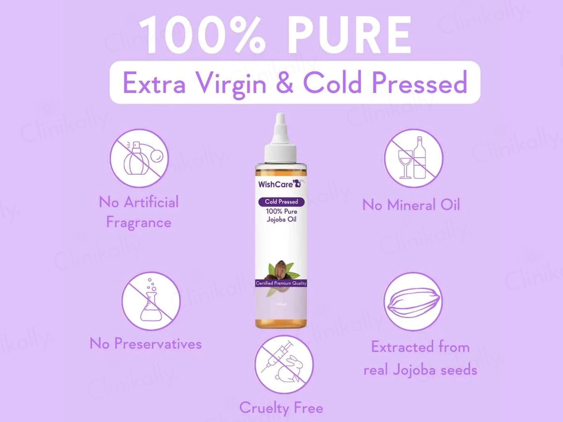 WishCare Cold Pressed 100 Percent Pure Jojoba Oil
