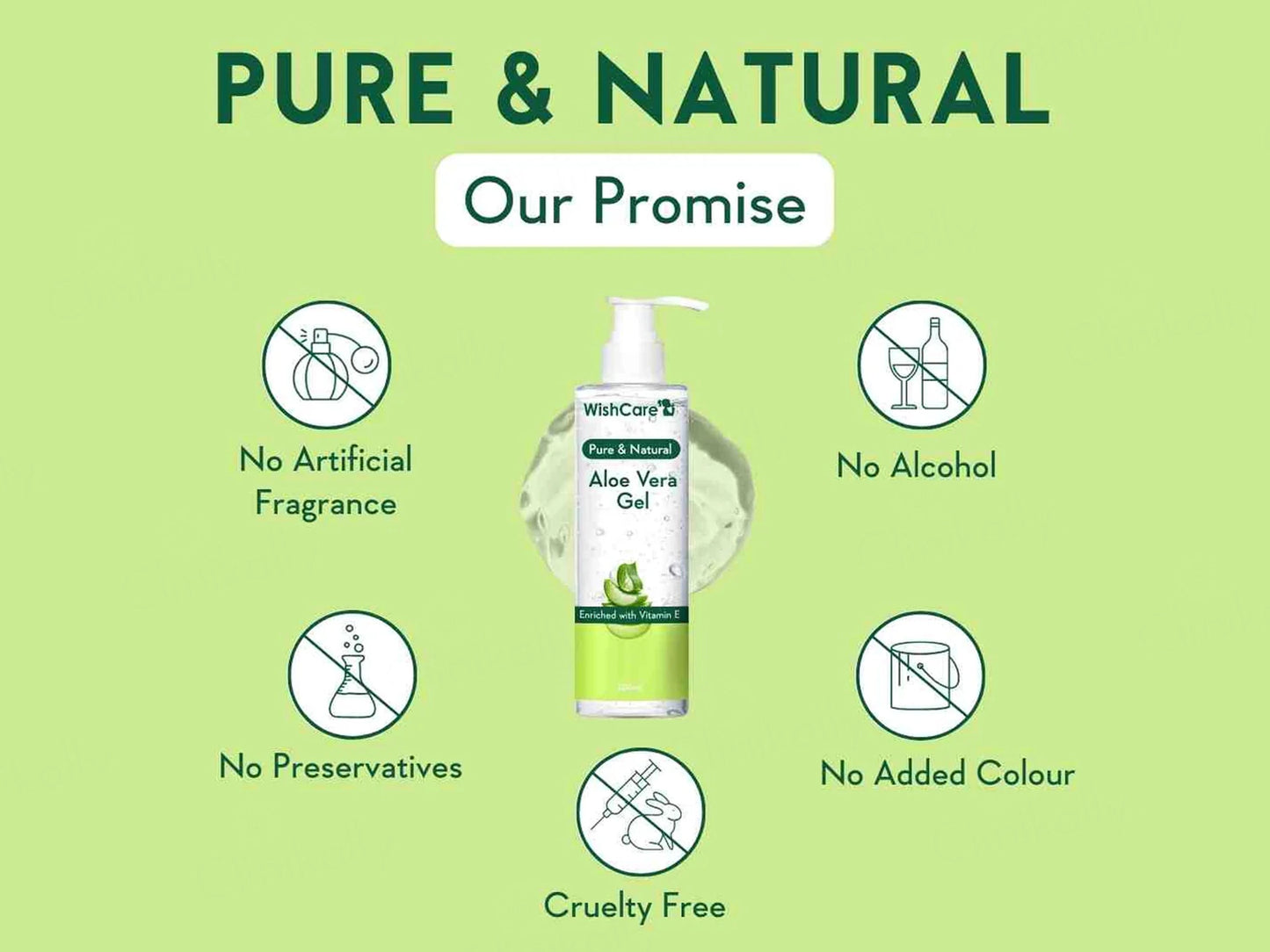 WishCare Pure and  Natural Aloe Vera Gel