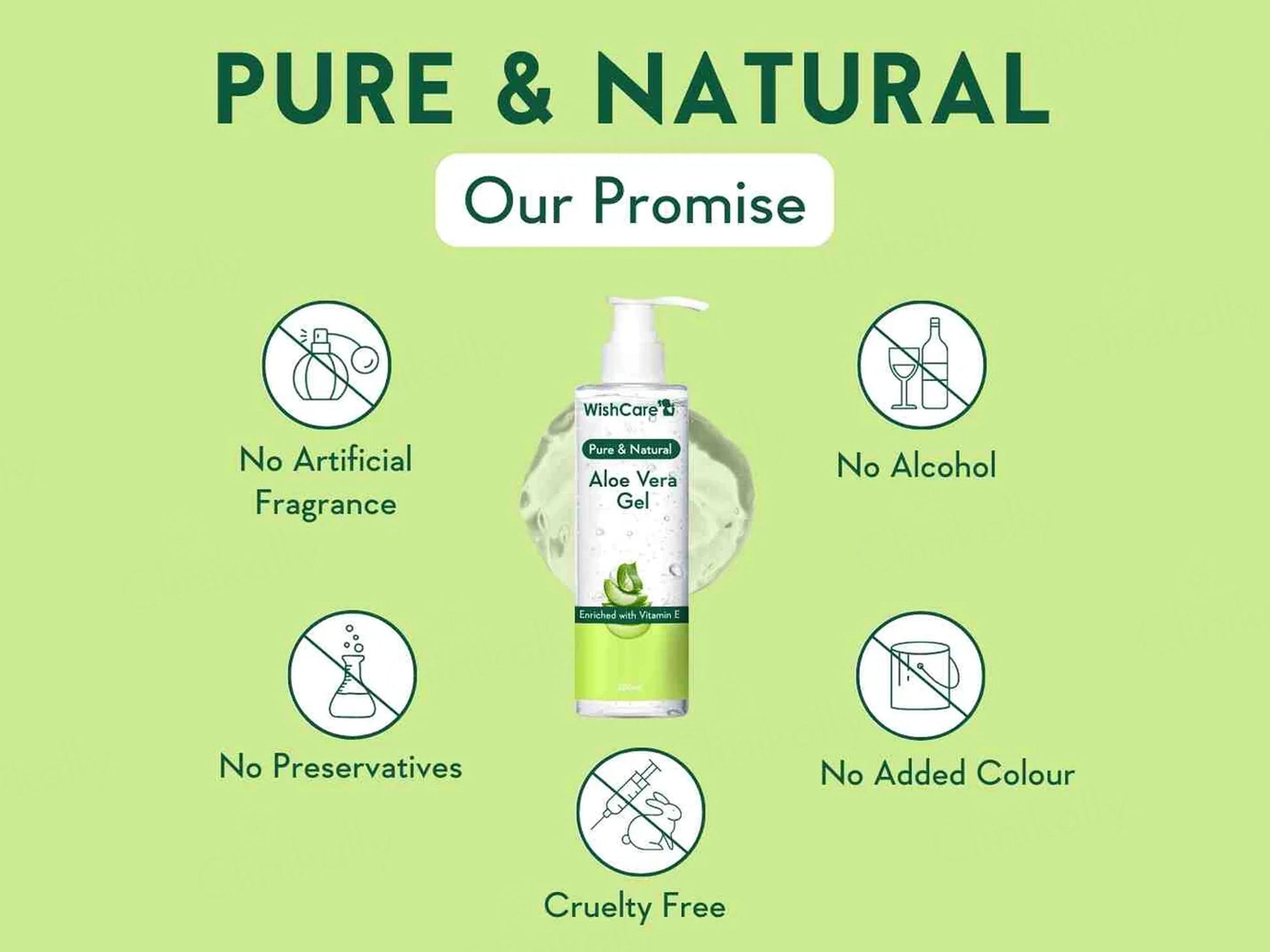 WishCare Pure and  Natural Aloe Vera Gel