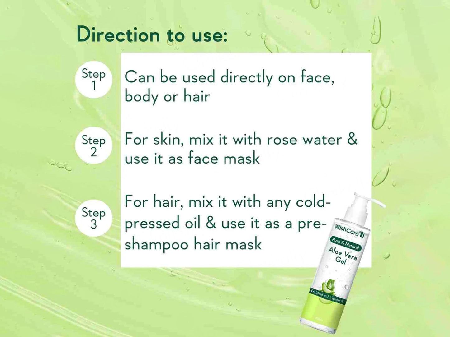 WishCare Pure and  Natural Aloe Vera Gel
