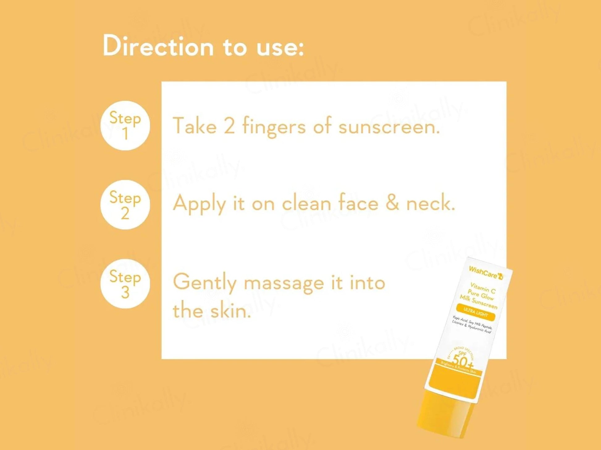 WishCare Vitamin C Pure Glow Milk Ultra Light Sunscreen SPF 50 PA