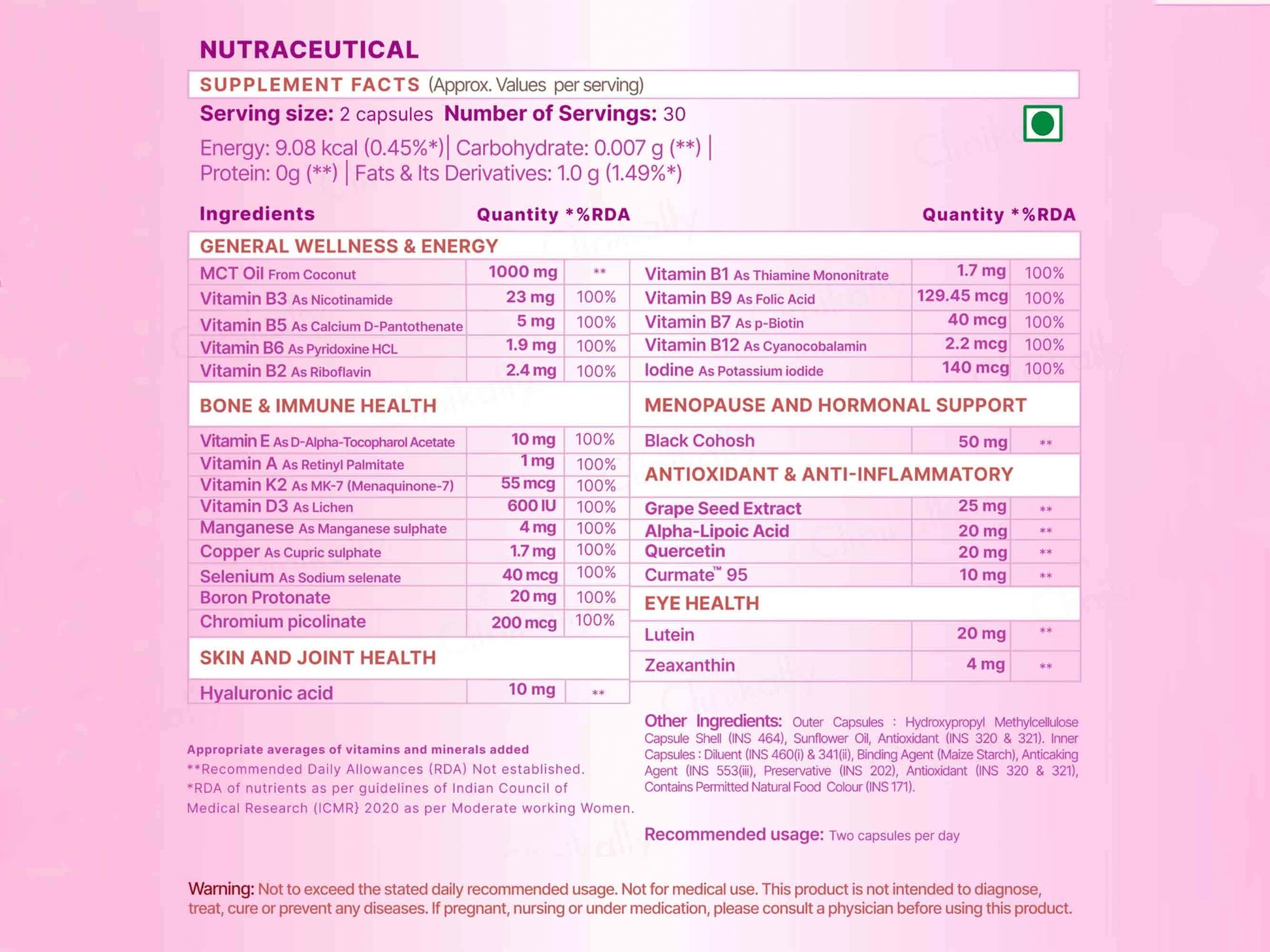 WishNew Wellness Daily Ritual Multivitamin Capsule For Women 50