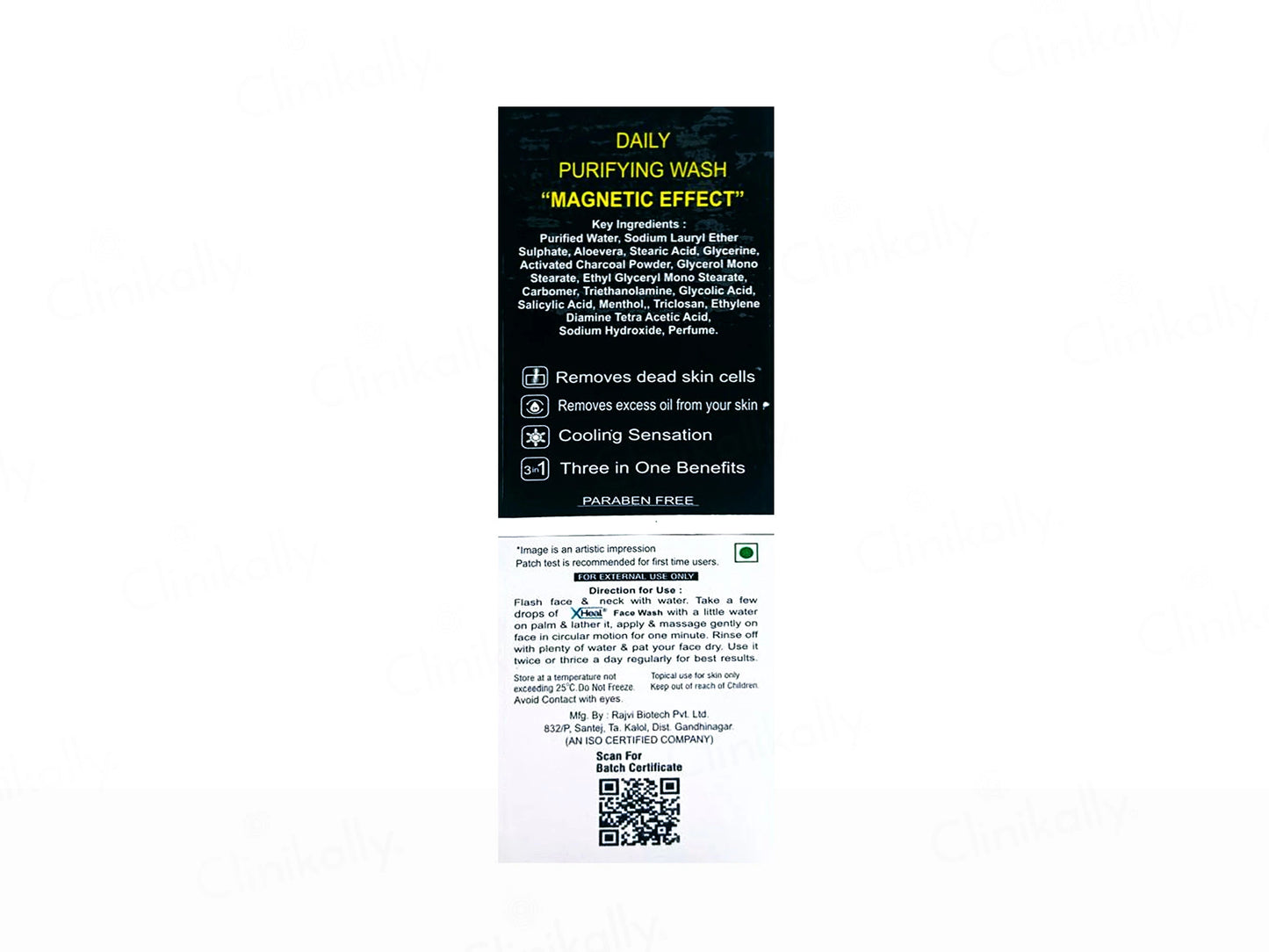 Xheal Activated Charcoal Scrub Face Wash for Men and  Women